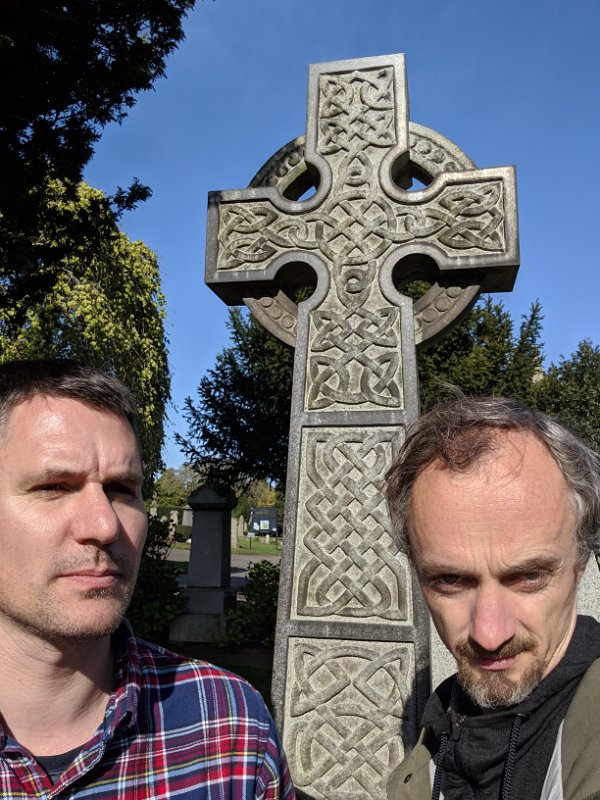 IMG_20190428_164856.jpg - Steve and MD looking Celtic Cross